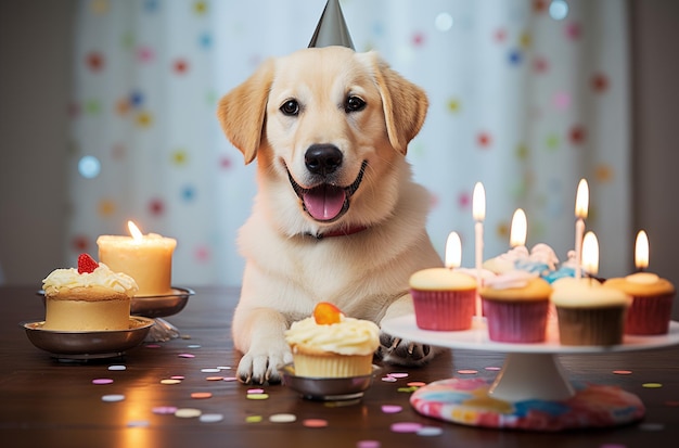 Puppy birthday celebration