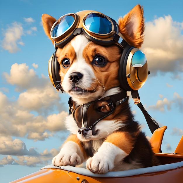 Puppy pilot is the cutest thing ever This little guy has flying ears that help him steer while he's