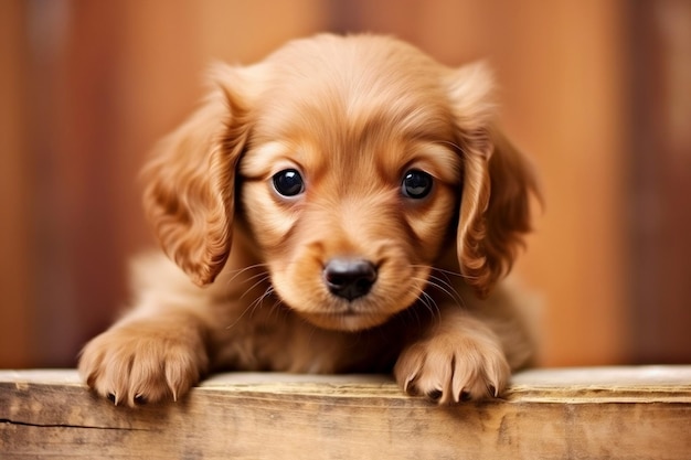 Photo a puppy with a sad look on his face