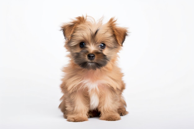 A puppy with a white background