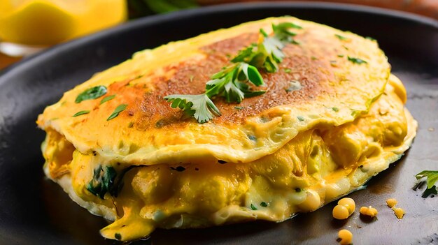 Photo pure fluffy omelet best food hd image