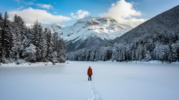 Pure white snow surface