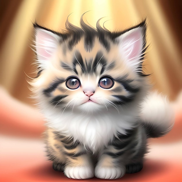 Purebred fluffy kitten