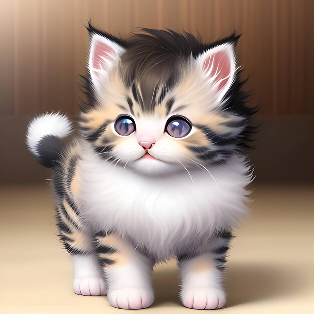 Purebred fluffy kitten