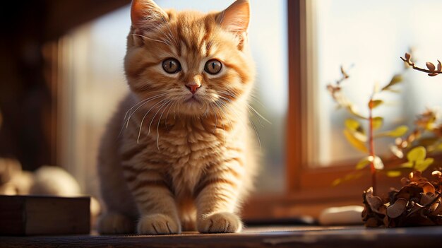 Purebred golden British shorthairs