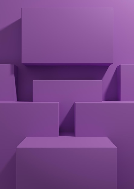 Purple 3D product display background minimal geometric wallpaper podium stand presentation