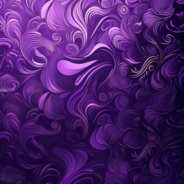 Photo a purple abstract design with swirls on the top