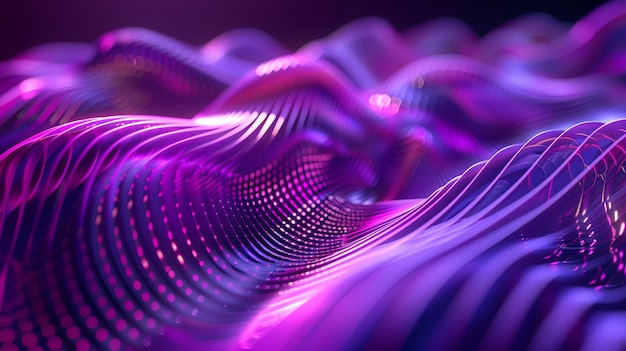 Purple abstract wavy design closeup