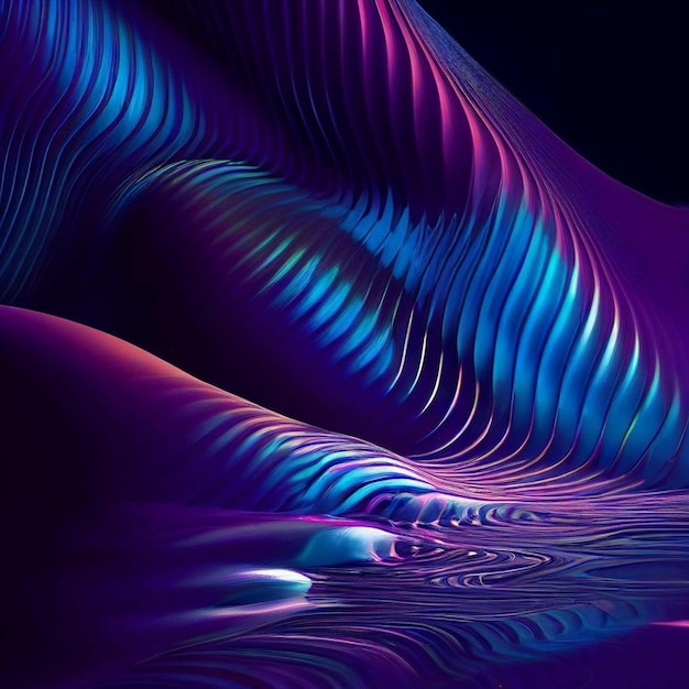 A purple background with a blue and pink swirl design.