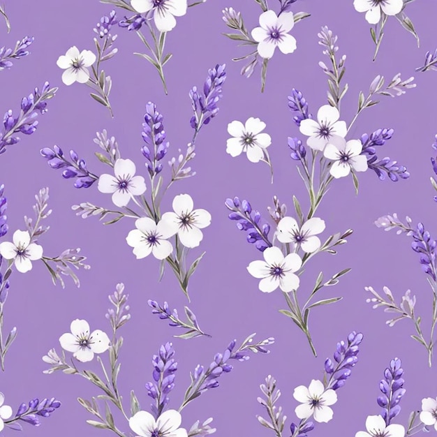 Photo a purple background with a bunch of flowers and the words lavender