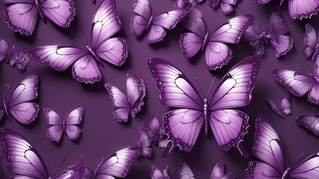 a purple background with butterflies like butterflies