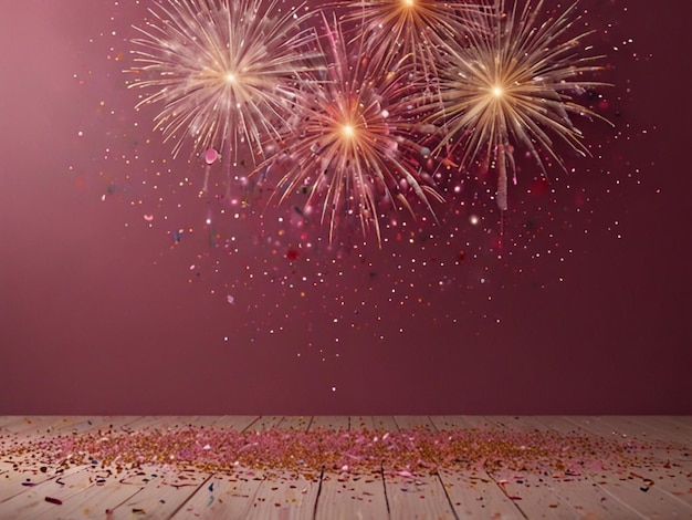 Photo a purple background with fireworks and a red background with fireworks