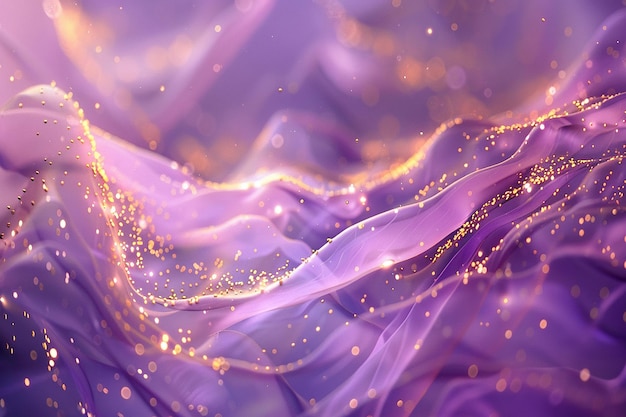 a purple background with gold glitter and a purple background