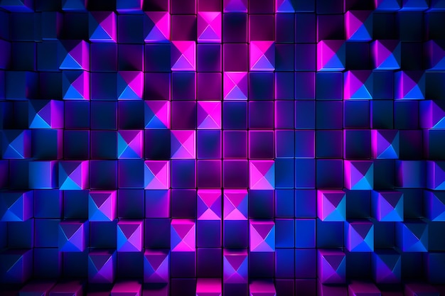 Purple Background with Neon Lights in Blue Pink and Purple