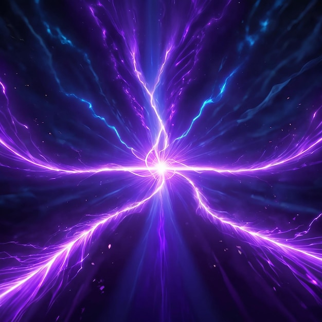 a purple background with a purple lightning bolt