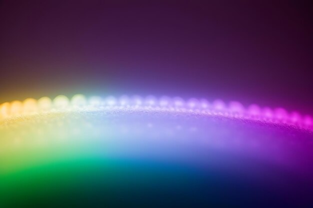 Photo a purple background with a rainbow of light and a rainbow