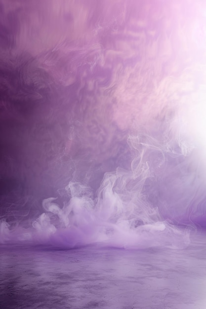 A purple background with smoke and steam