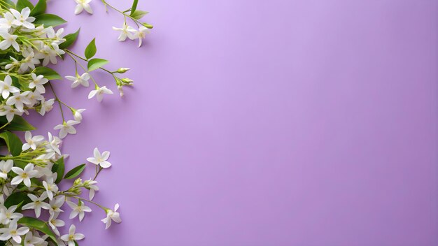 Photo a purple background with some flowers on it