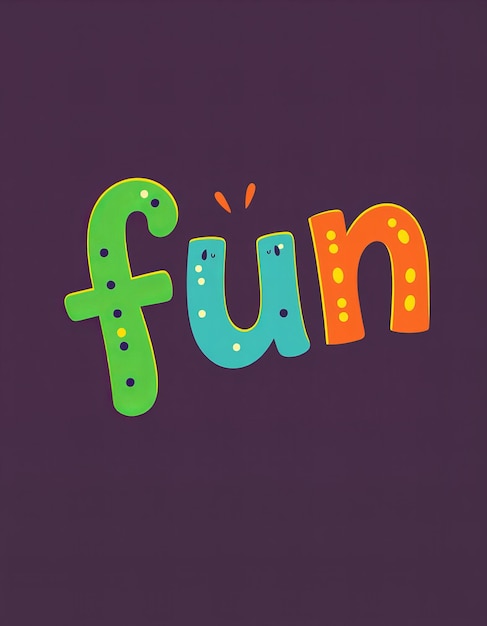 Photo a purple background with the words fun fun and fun