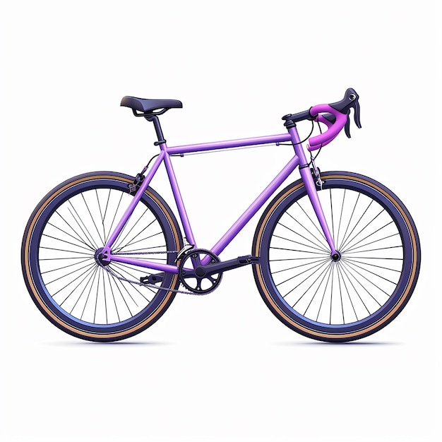 a purple bike with a purple cover