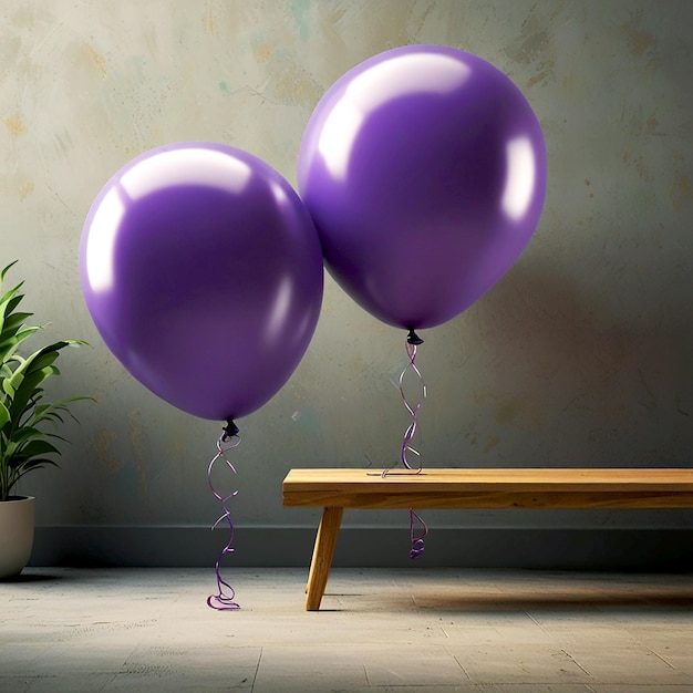 Purple Birthday Balloon