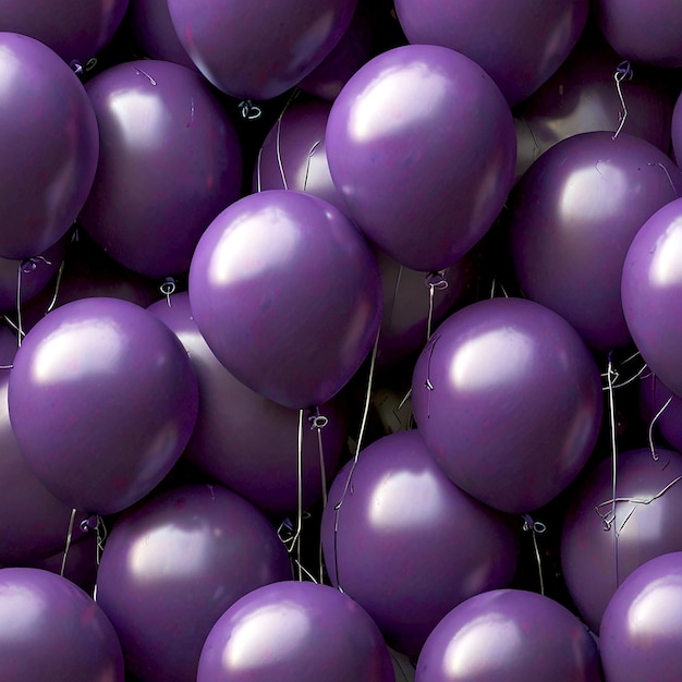 Purple Birthday Balloons