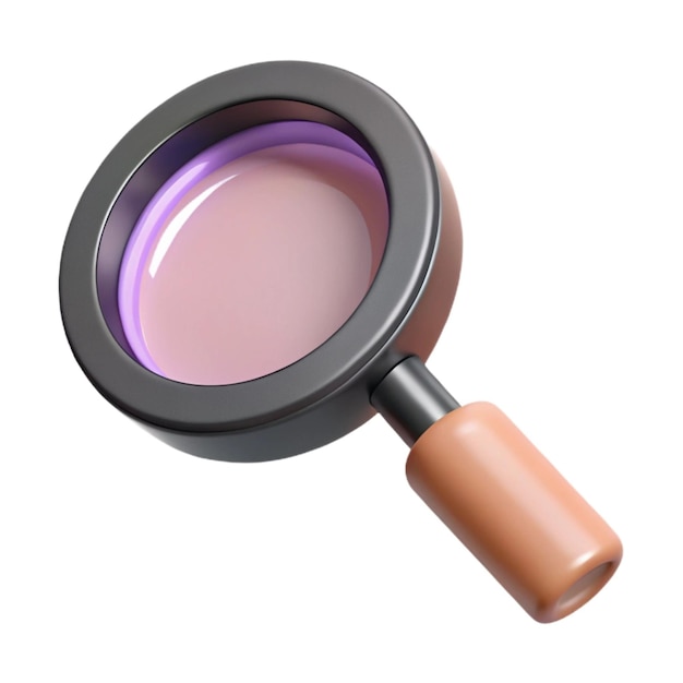 a purple and black magnifying mirror with a pink lip