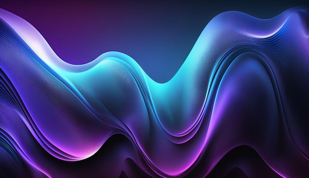 A purple and blue abstract background with a wave design.