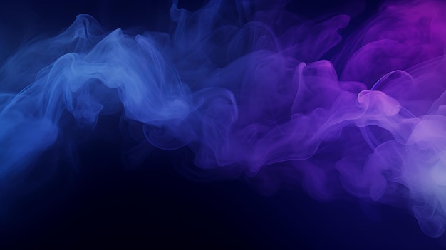 Purple blue abstract color gradient on black background grainy texture website header design blurred vibrant colors