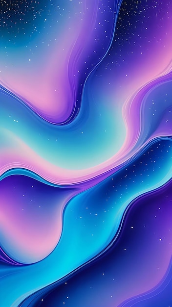 a purple and blue abstract painting of a purple and blue wave