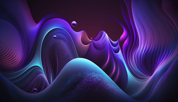 A purple and blue background with a wave and the words'blue '