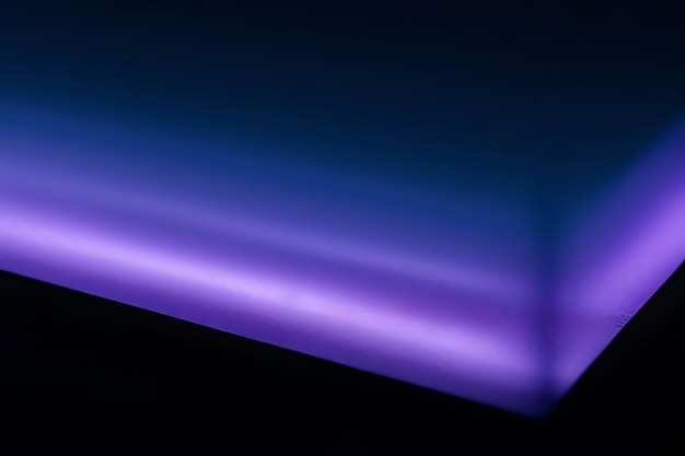 Photo a purple and blue light is shown on a black background