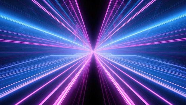 A purple and blue light is shown with a large arrow pointing to the center.