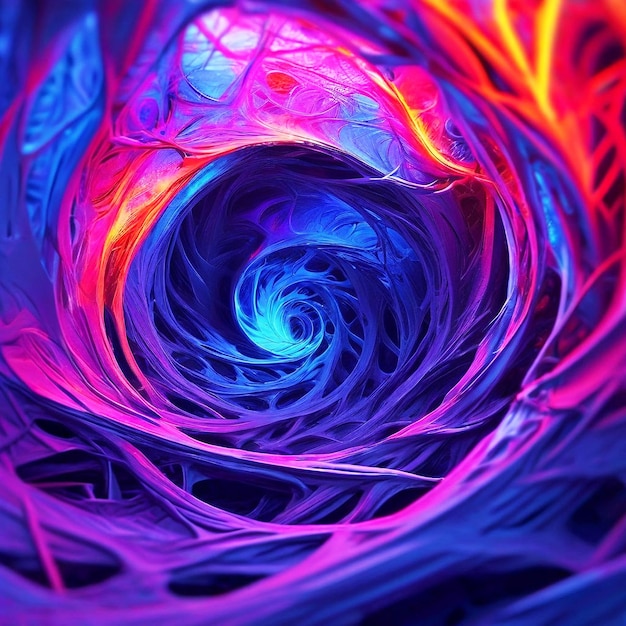 a purple and blue swirl is shown with a red and blue and green swirl