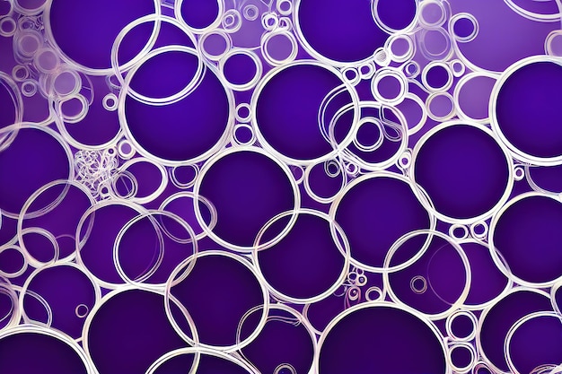 Purple bubbles on abstract background