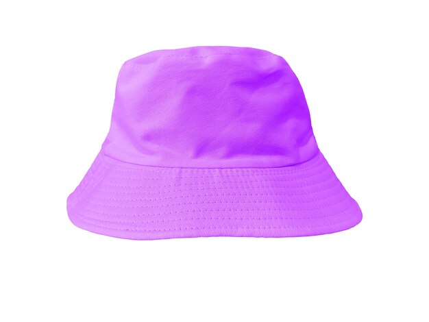 purple bucket hat isolated on white background