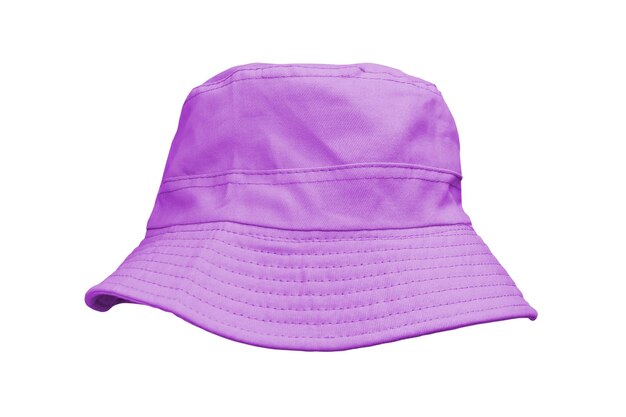 purple bucket hat isolated on white background