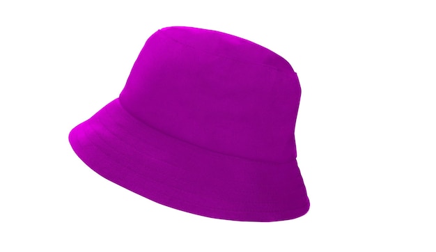 purple bucket hat isolated on white