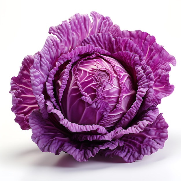 purple cabbage on white background