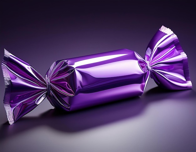 Photo a purple candy bar with a bow