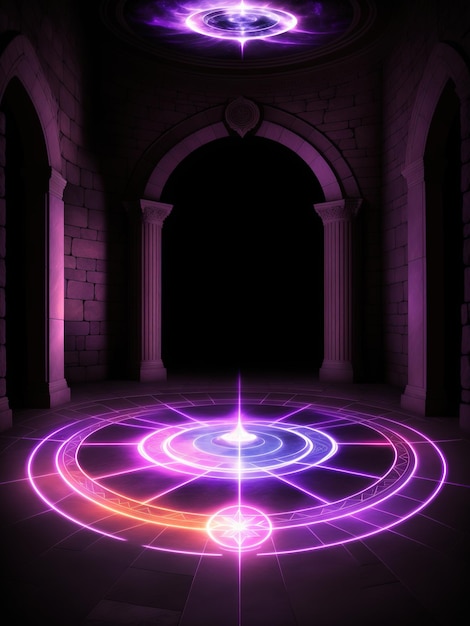 A purple circle with the word magic on it