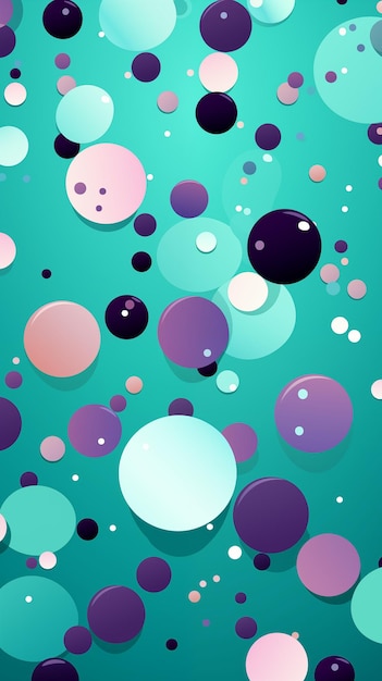 Photo purple circles balls spheres dots on green background abstract image texture pattern wallpape