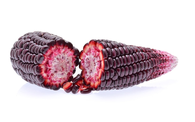 Purple corn isolated on white background