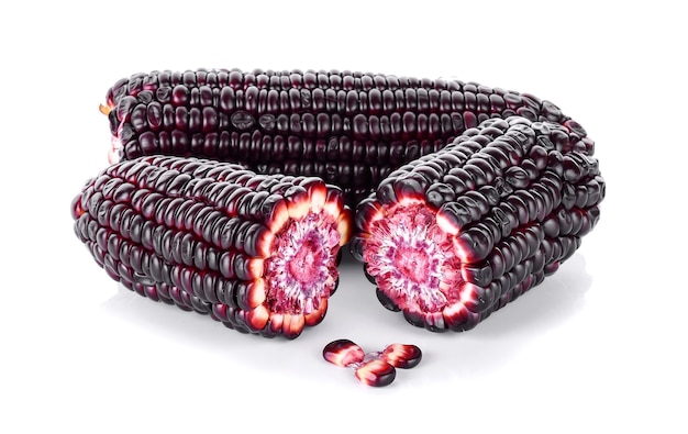 Purple corn isolated on white background