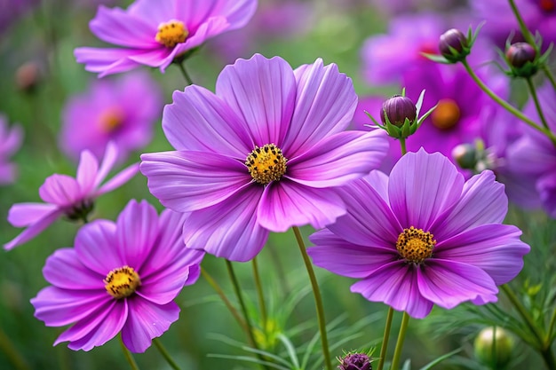 purple cosmos flower