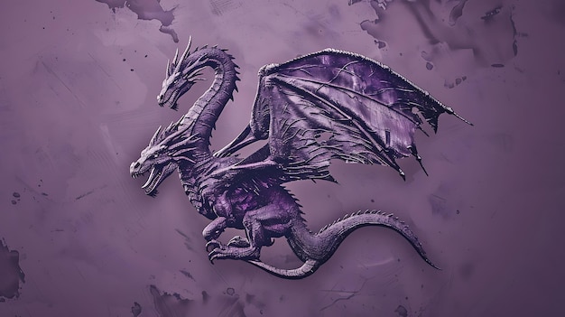 a purple dragon with purple wings and a purple dragon drawing