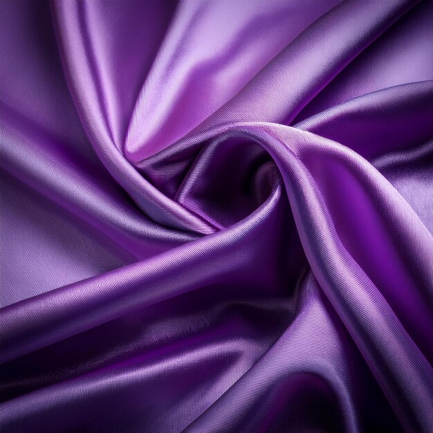 Purple drapery silk fabric luxury background Wavy abstract pattern vector satin fabric texture Smo