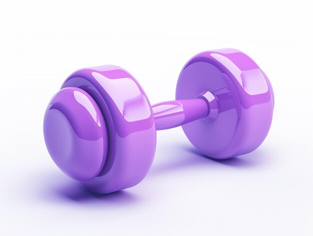 purple dumbbells with a white background