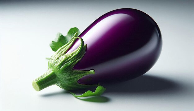 a purple eggplant is laying on a table