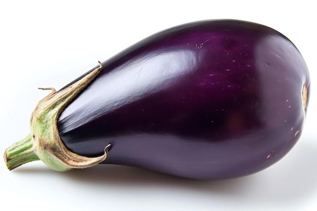 Purple eggplant isolated on white background